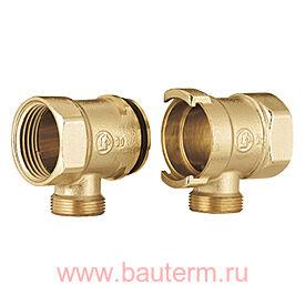 Два крайних элемента модульного коллектора с отводом 1" x 3/4"E x DN32