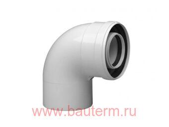 Коаксиальный отвод ППР.для конденс. котлов 87°, Ду 80/125 мм BAXI