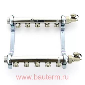 Коллектор HLV на 3 группы нерж сталь 1"х3/4" радиаторный REHAU RAUTITAN