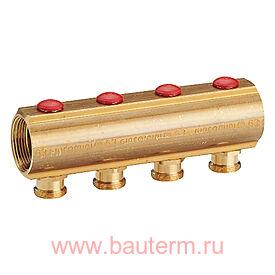 Коллектор с отсечными клапанами 1 1/4" x 18 /11 БАЗА 18 ММ GIACOMINI