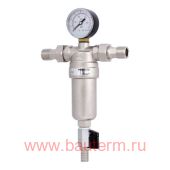 Фильтр промывной с манометром для холодной воды ProFactor 1/2" (1/20)