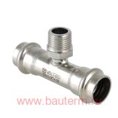 Фитинг из нержавеющей стали – пресс-тройник с наружной резьбой 15 мм х 1-2, VALTEC