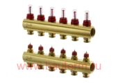 Коллектор FHF 6+6 с ротаметрами, Danfoss