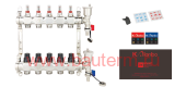 Коллектор из нерж стали для теплого пола, 1''х3/4''-5 вых KALANBO