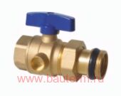 Кран шаровый Ду25 с разъёмом для термометра (2 шт), Danfoss