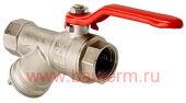 Кран шаровый с фильтром вн-вн 3/4" (флажковая ручка), VALTEC