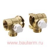 Два крайних элемента модульного коллектора с вентилями 3/4" x 16 x DN25 GIACOMINI
