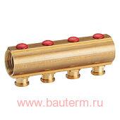 Коллектор с отсечными клапанами 1 1/4" x 18 /11 БАЗА 18 ММ GIACOMINI
