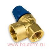Предохранительный клапан на воду 1/2" х 3/4" вн 6 Бар (синий), CALEFFI